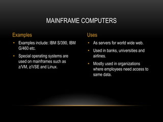 types of computer and their functions and uses. | PPT