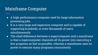 Types of computers | PPTX