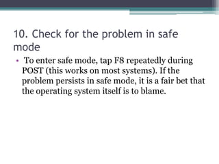 Types of computer system error Slide 39