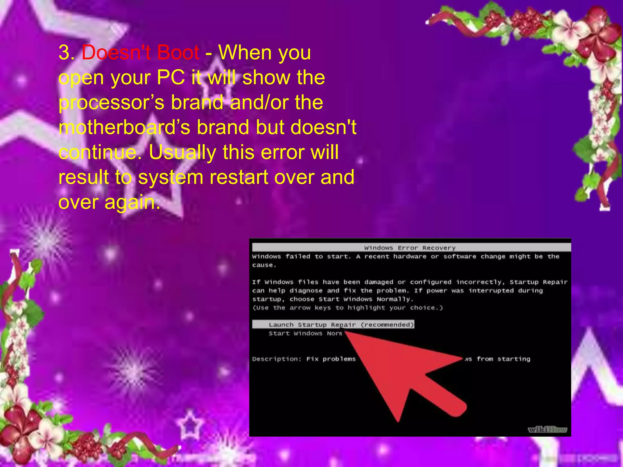 Types of computer system errors ppt