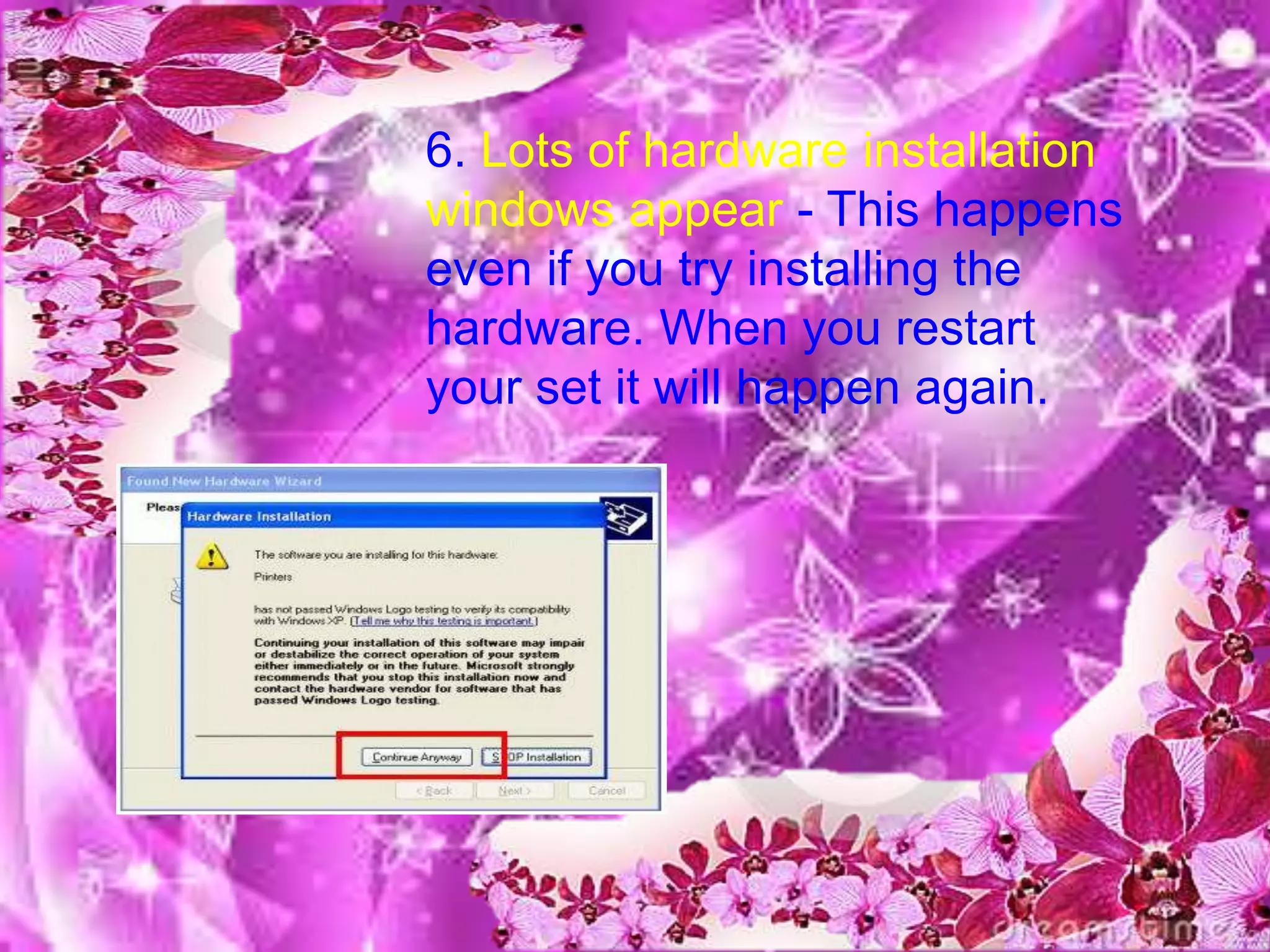 Types of computer system errors ppt