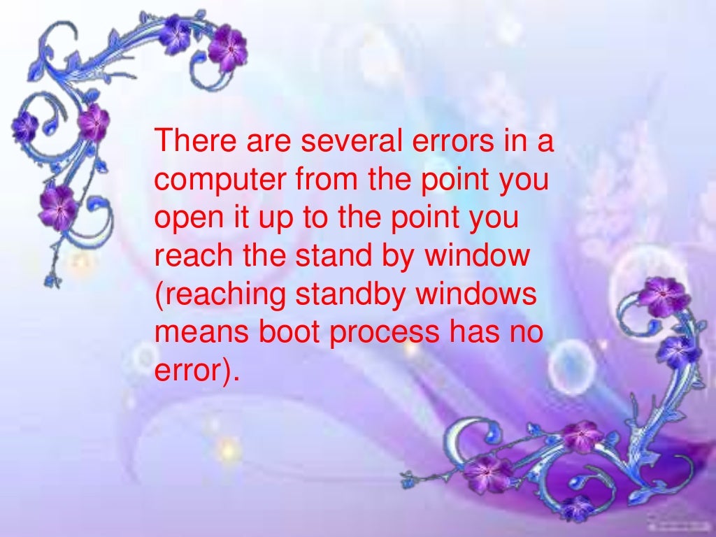 Types of computer system errors