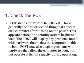 System Post Computer Types of Computer System Errors.pptx