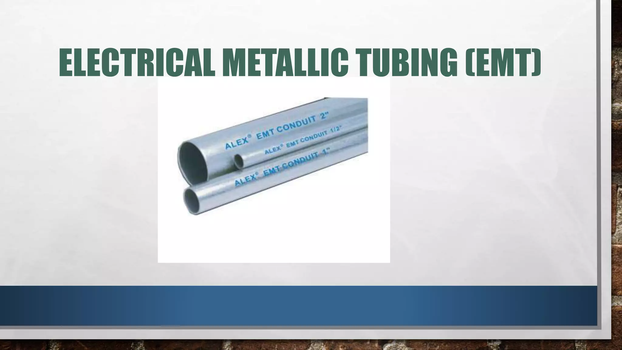 Types of conduits PPT