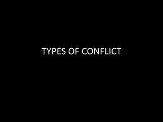 TYPES OF CONFLICT
 