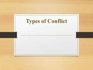 Types of Conflict
 