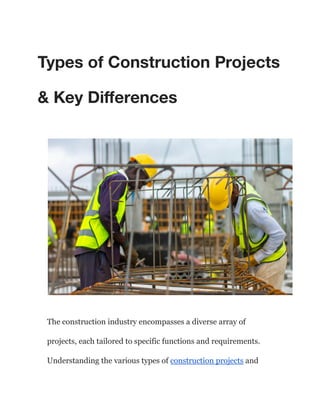 Types of Construction Projects & Key Differences | PDF