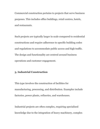 Types of Construction Projects & Key Differences | PDF