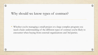 Types of contract in Project management | PPT