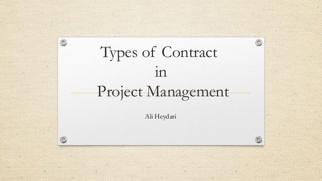 Types of Contracts