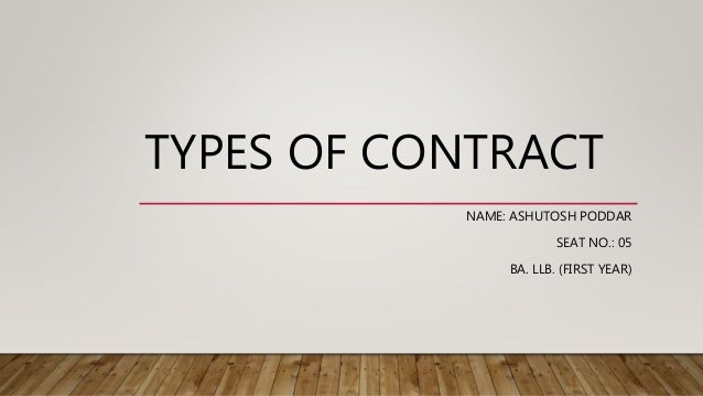 Types of Contract