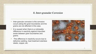 Types of corrosion and Prevention of corrosion | PPTX