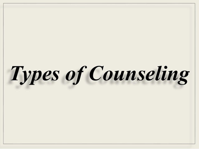 Types of counseling