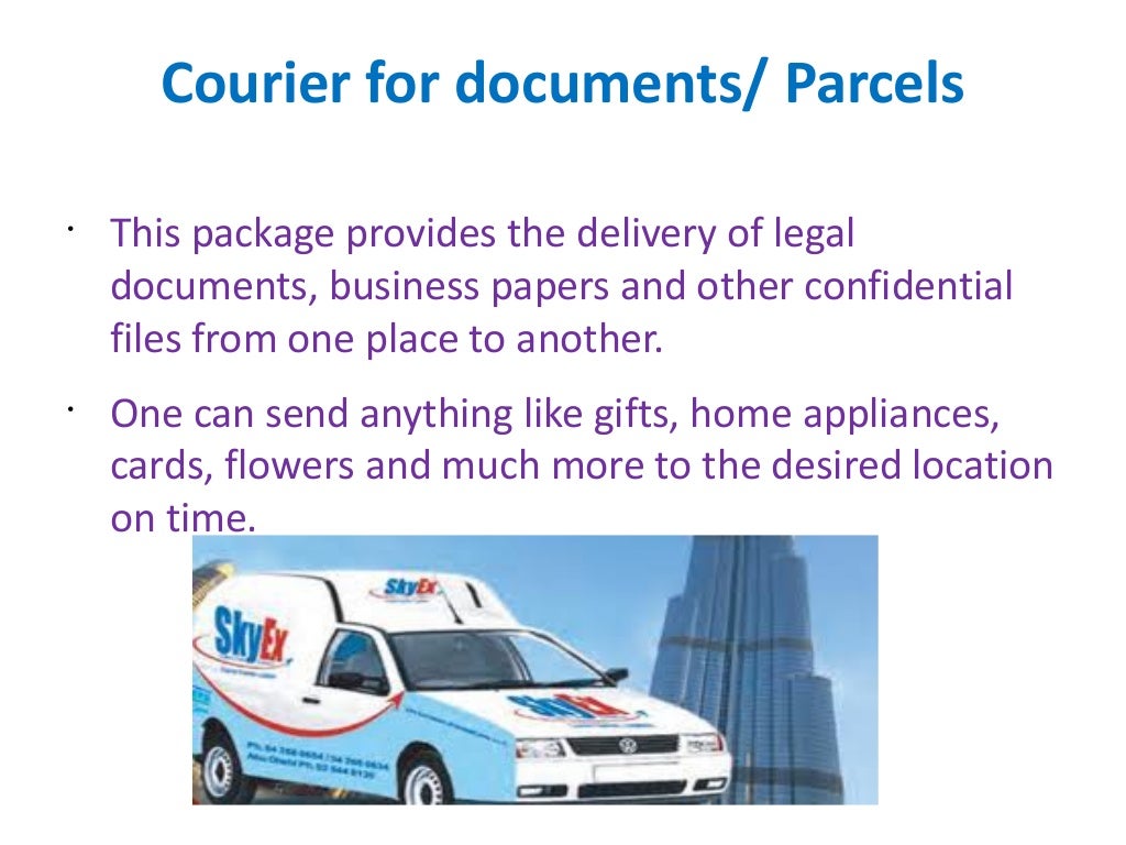 Types of courier packages