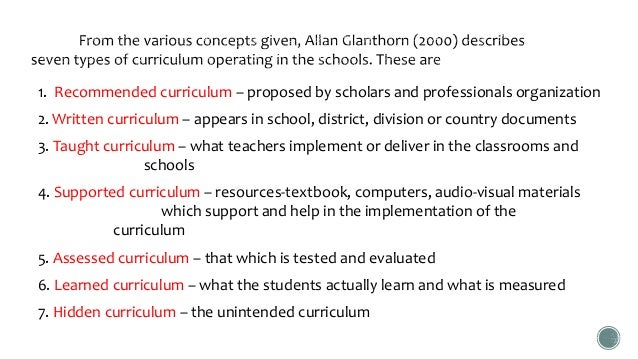 types of curriculum in malaysia