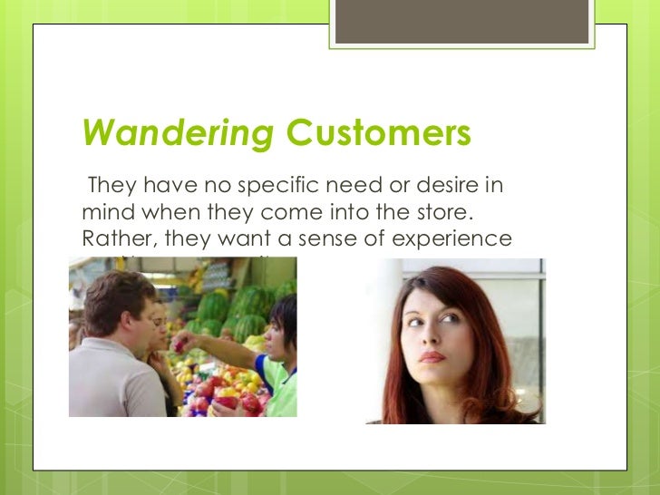 wandering customer definition