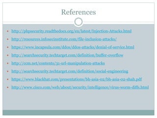 Types of cyber attacks | PPTX