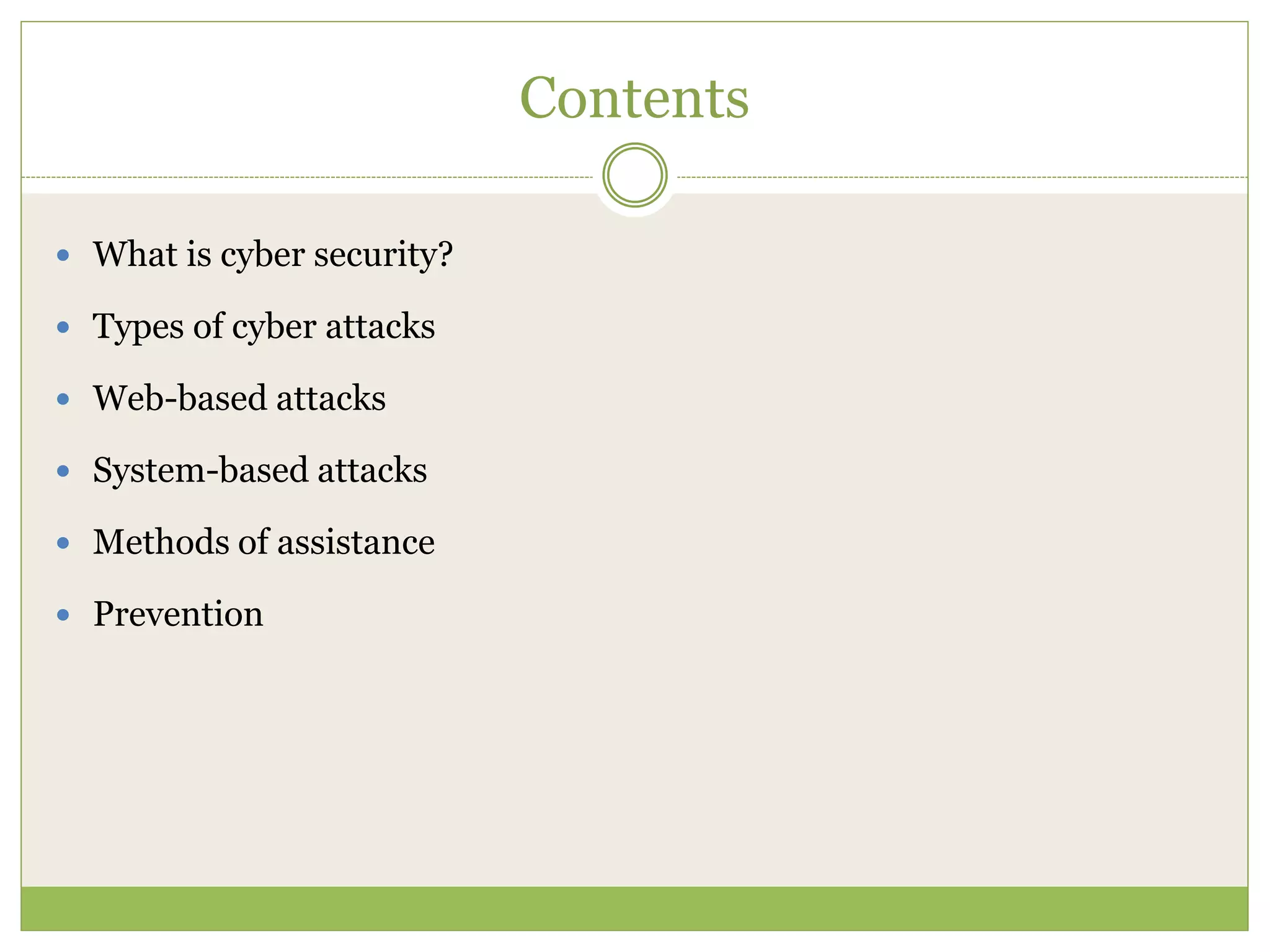 Types of Cyber Attacks | PPTX