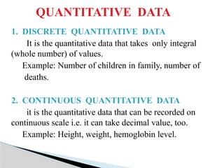 Types of Data and importance of data collection | PPTX