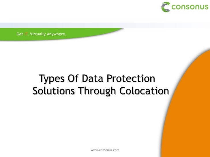 Types of data protection solutions through colocation