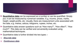 Types of data ,statistics for economics pptx | PPTX