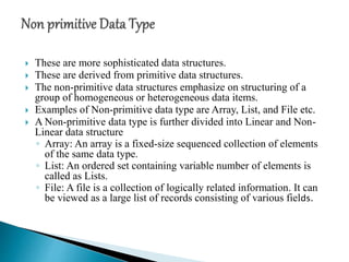 Types Of Data Structure | PPTX