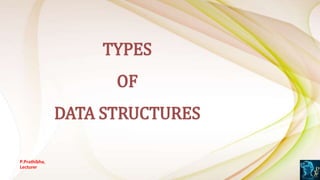 TYPES
OF
DATA STRUCTURES
P.Prathibha,
Lecturer
 