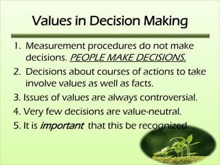 Desicion Making Values Types of decisions | PPTX