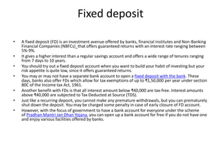 Types of deposits
