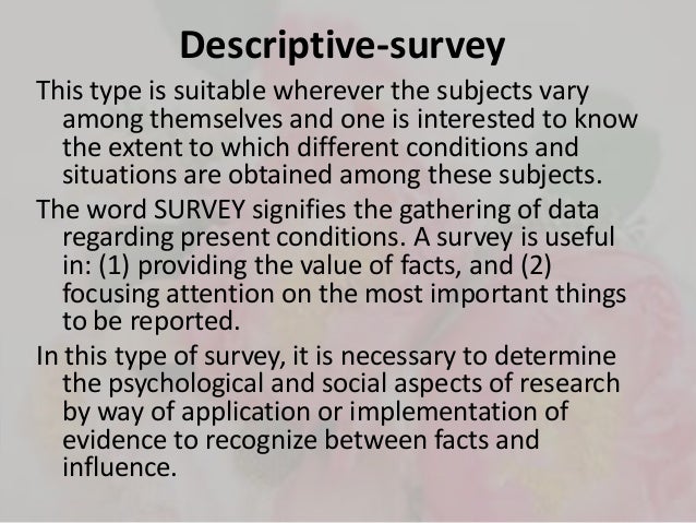 Types of descriptive research