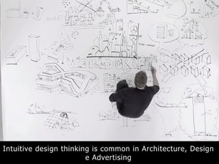 Intuitive design thinking is common in Architecture, Design
e Advertising
 