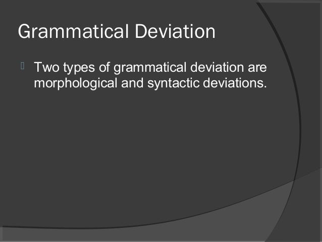 Types Of Deviation