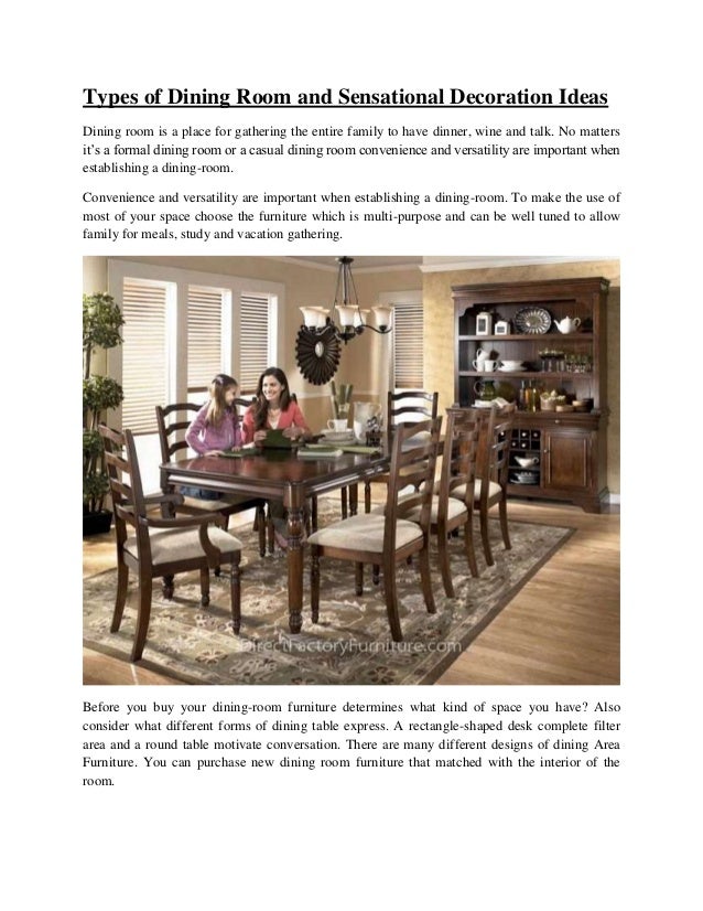 Types Of Dining Room And Sensational Decoration Ideas