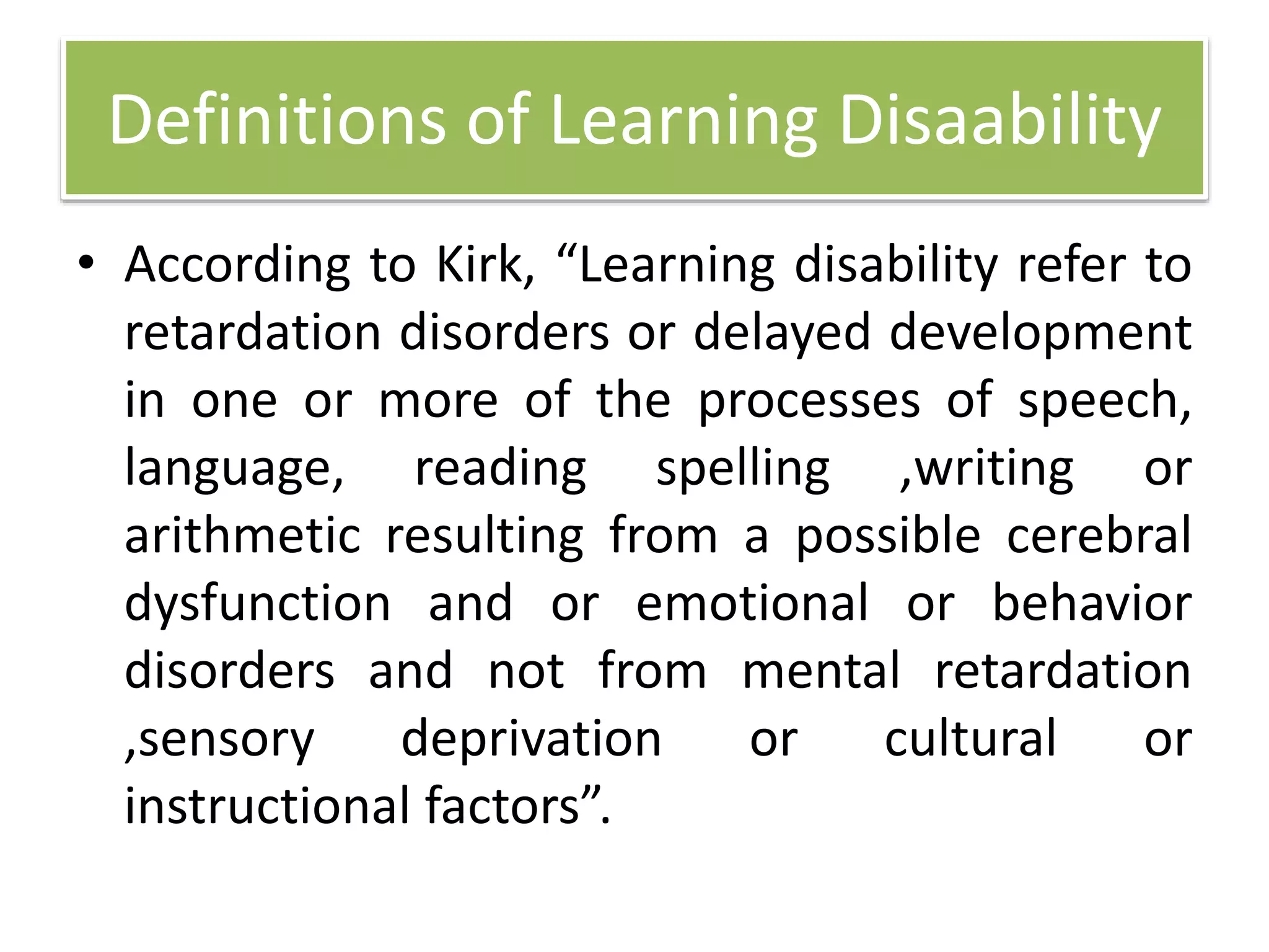 Instructural Disability Types of disabilities | PPTX