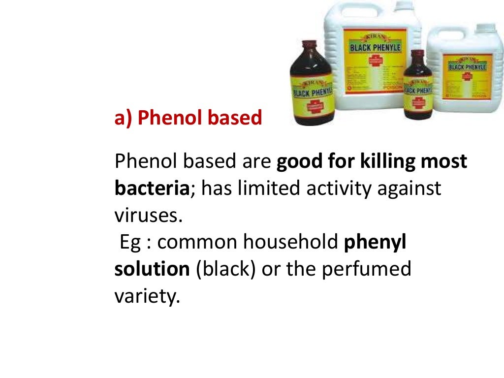 Types of disinfectants