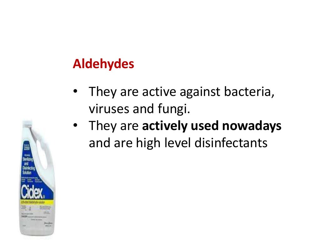 Types of disinfectants