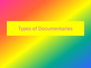 Types of Documentaries
 