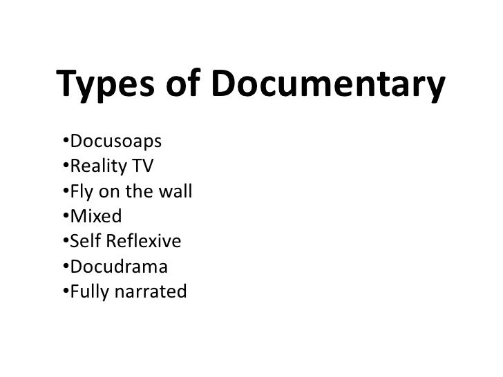 Types Of Documentary