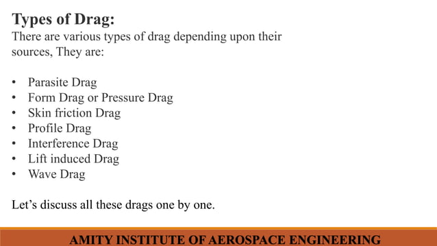 Types of drag