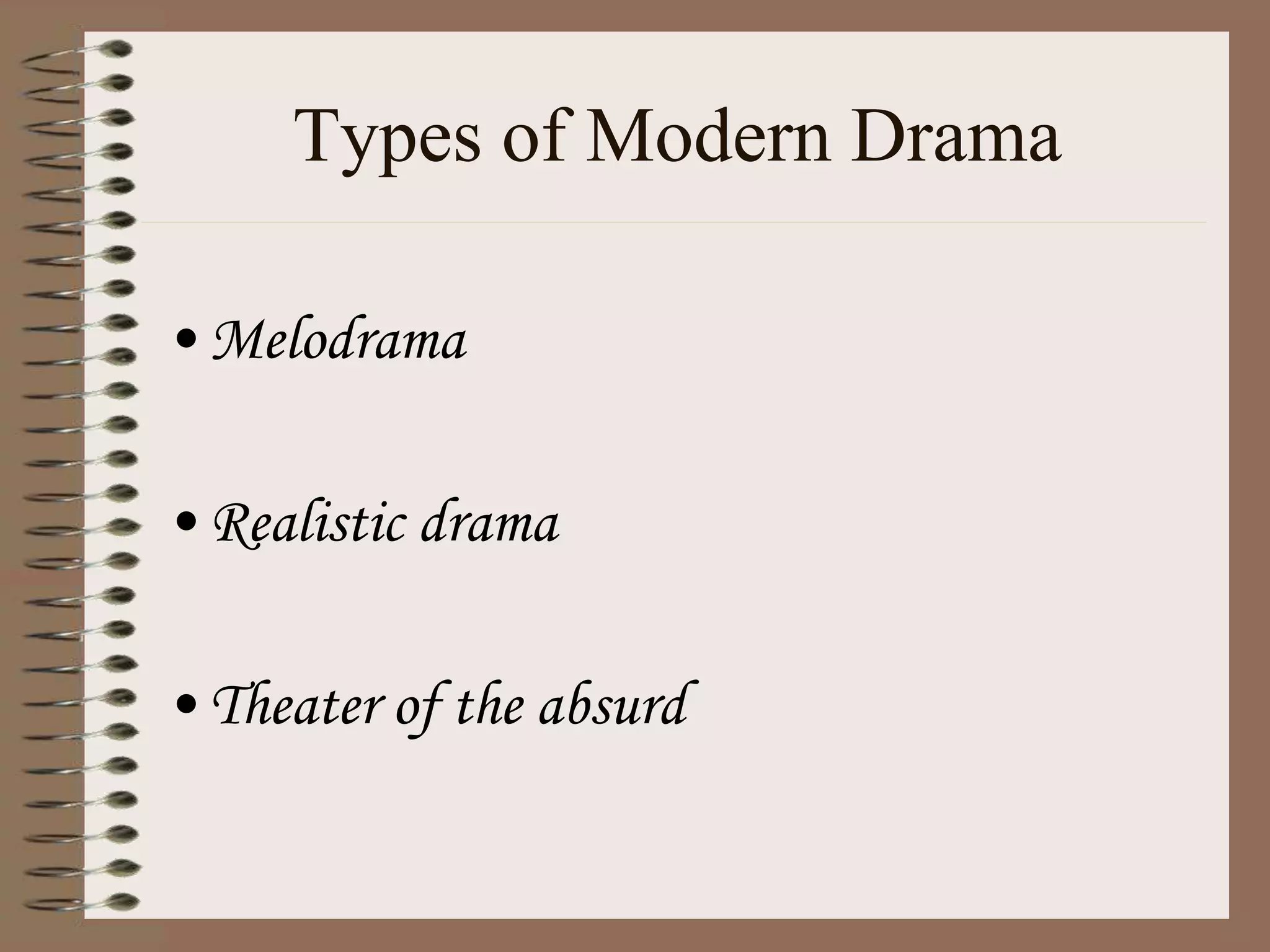 Absurd Types Types of drama | PPTX