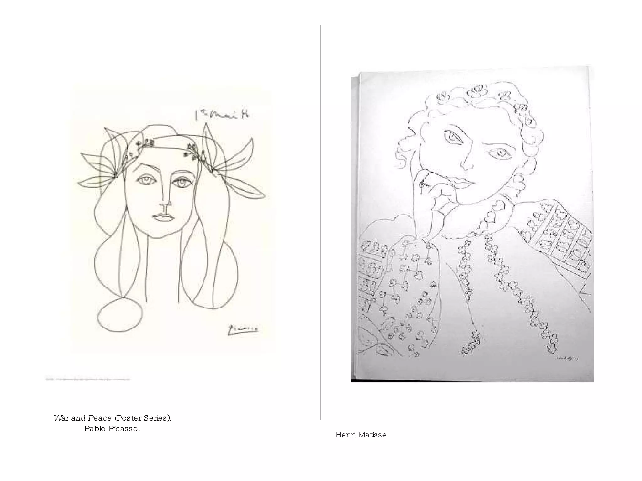 Henri Matisse. War and Peace ( Poster Series) .  Pablo Picasso.  