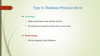 Types of Drivers in JDBC | PPTX