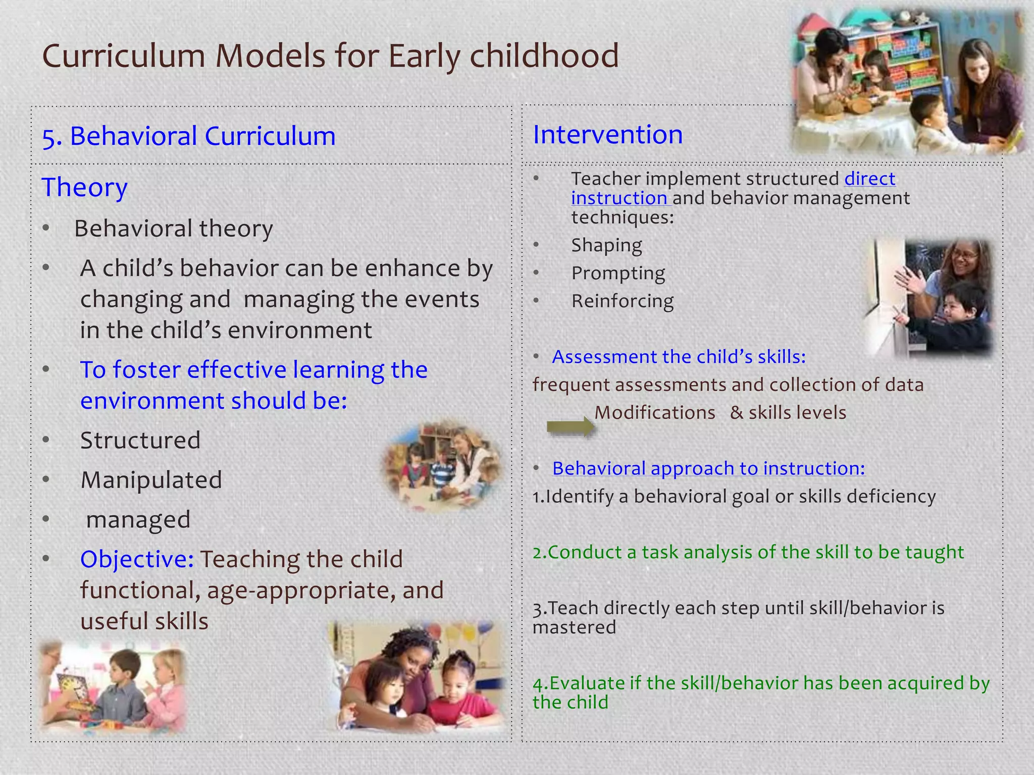 Types of Early Childhood Curricula by Arianny Calcagno, M.Ed. | PPTX
