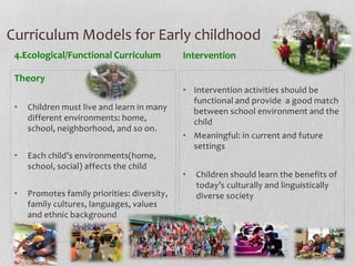 Types of Early Childhood Curricula by Arianny Calcagno, M.Ed. | PPTX