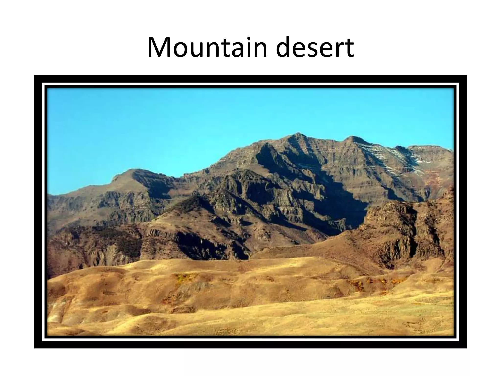 Mountain desert
 