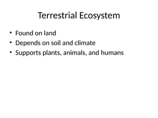 terrestrial ecosystem - definition, types, examples -... Types of Ecosystem Presentation and their characteristics | PPTX