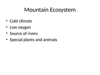 Types of Ecosystem Presentation and their characteristics | PPTX
