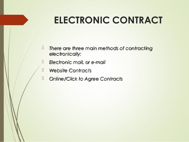 Electronic contracts essay image