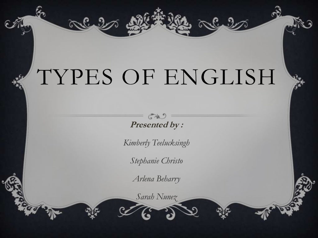Types of English