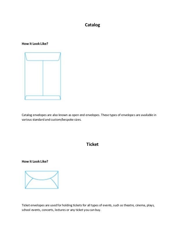 types of envelopes types of envelopes
